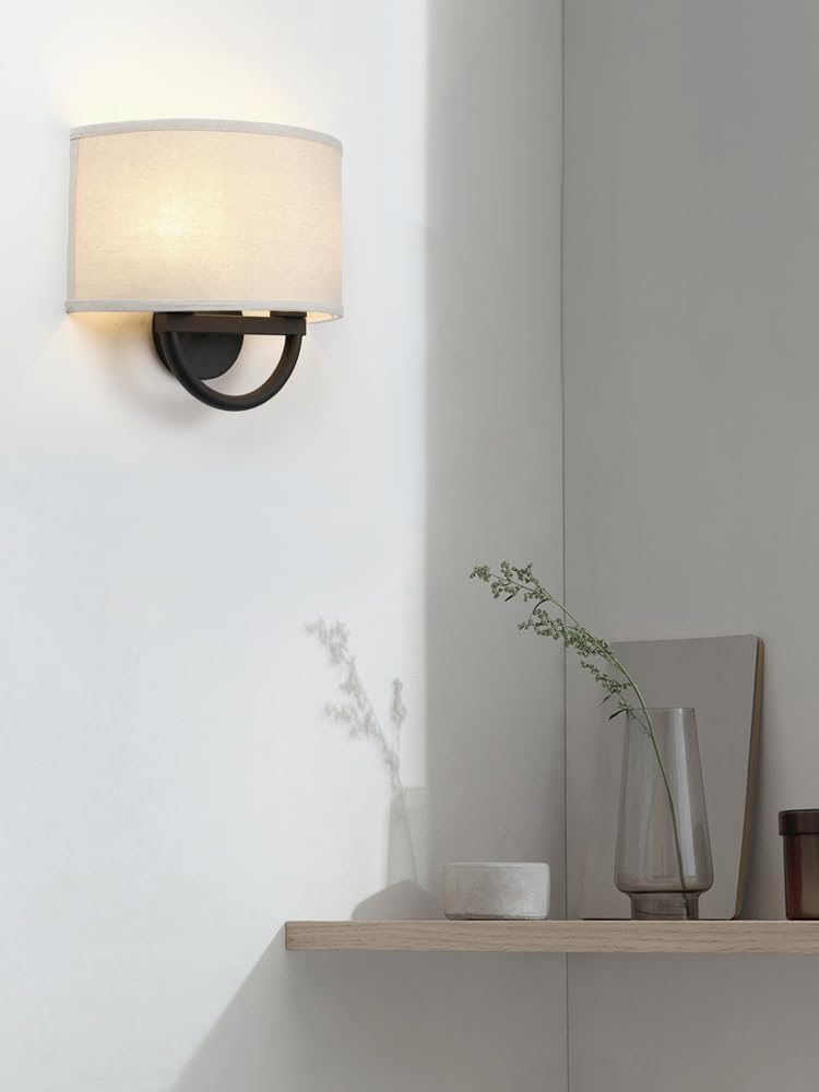 2-Light Linen Fabric Wall Sconce