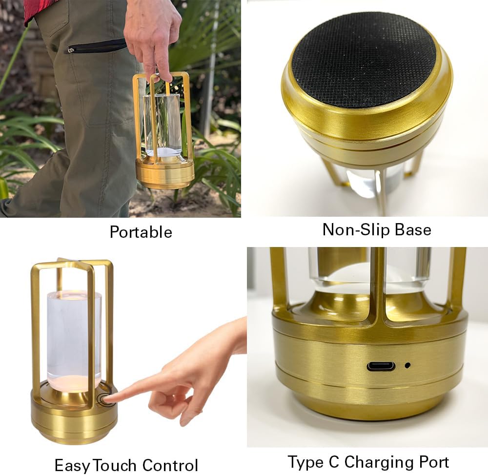 Metal Rechargeable Dimmable LED Lantern