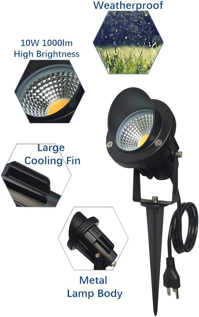 Plug-In LED Flagpole Landscape Spotlight