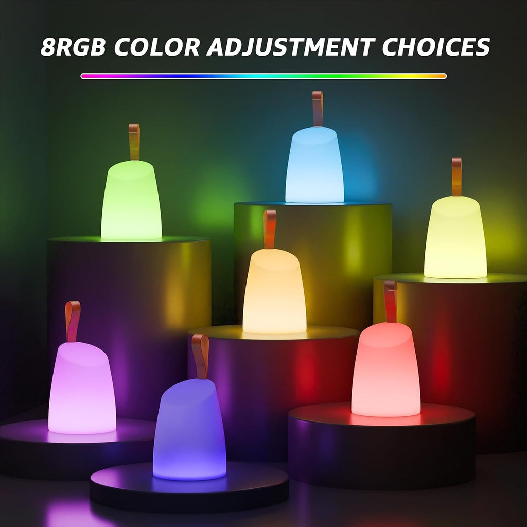 2 Pack RGB Remote Rechargeable Lanterns