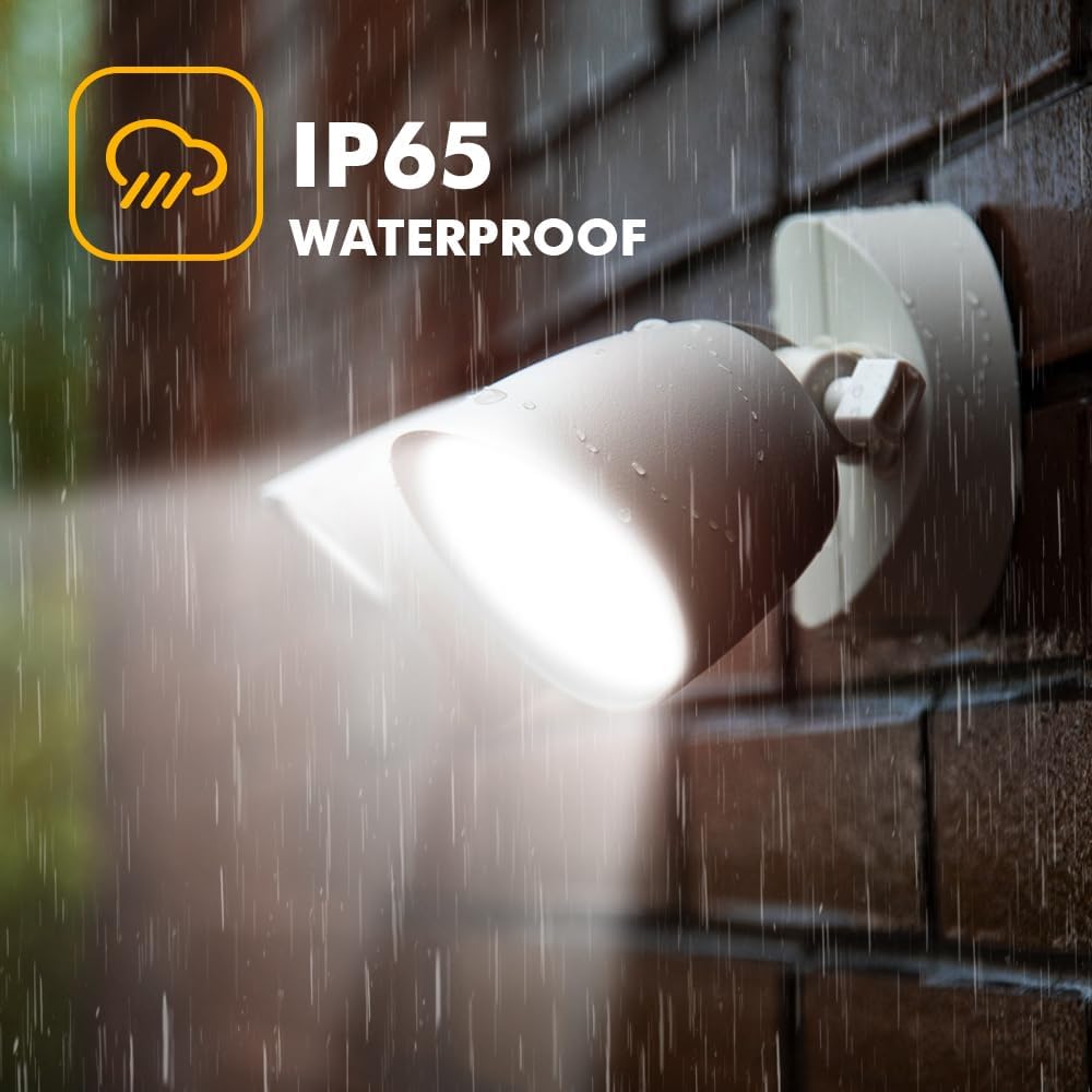 White Dual Head Full Metal LED Outdoor Security Flood Light