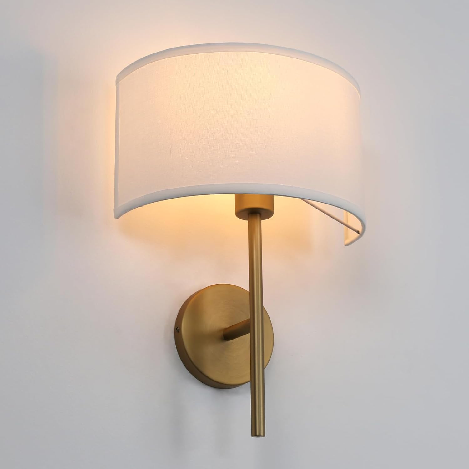 Antique Boho White Shade Wall Sconce