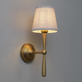 Aged Brass Boho Linen Wall Sconce