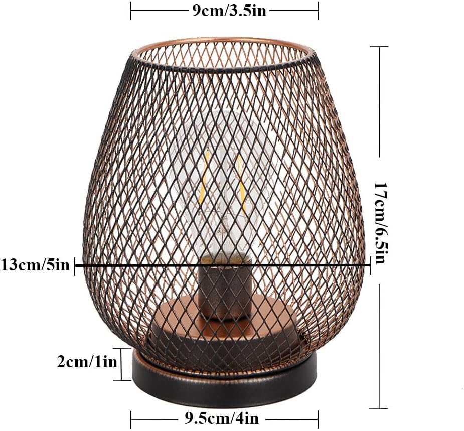 4 Pack Vintage Metal Cordless Lanterns