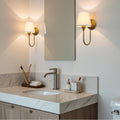 2 Antique Linen Wall Sconces