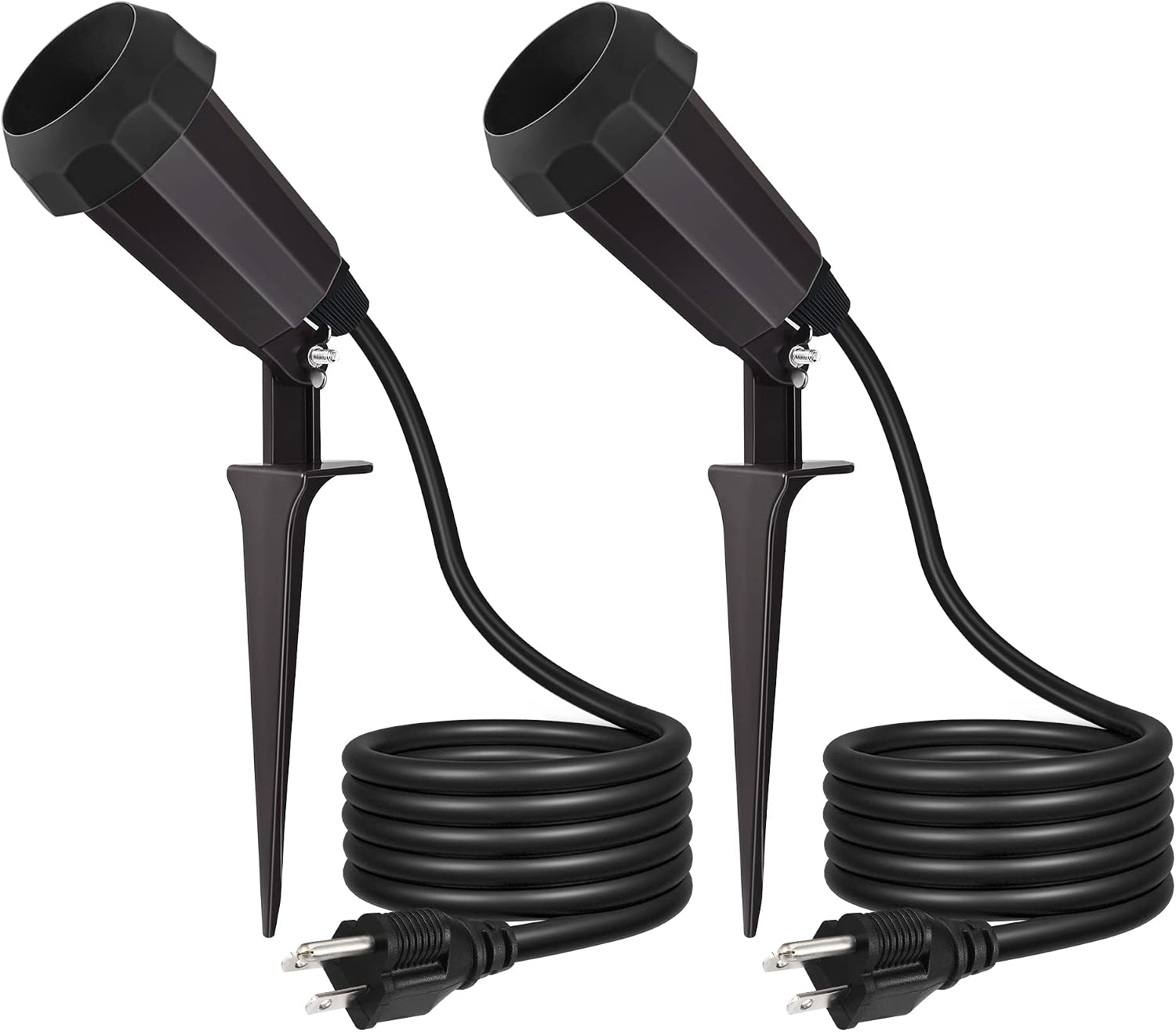 2 Pack Plug-In PAR38 Outdoor Spotlight Sockets