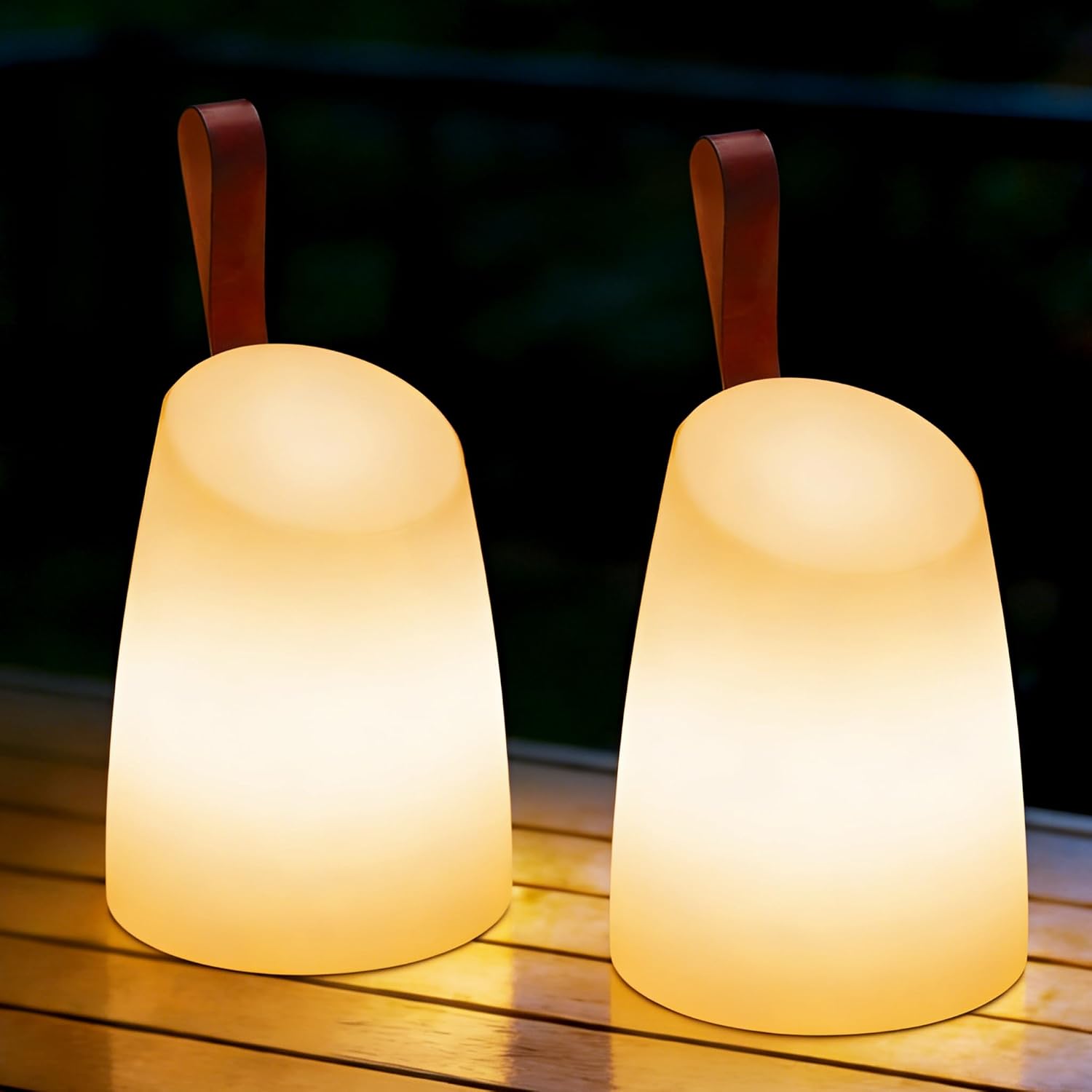 2 Pack RGB Remote Rechargeable Lanterns