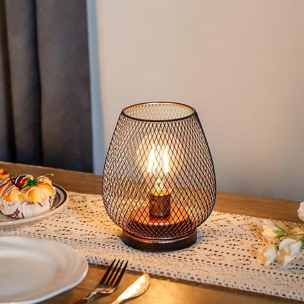 4 Pack Vintage Metal Cordless Lanterns