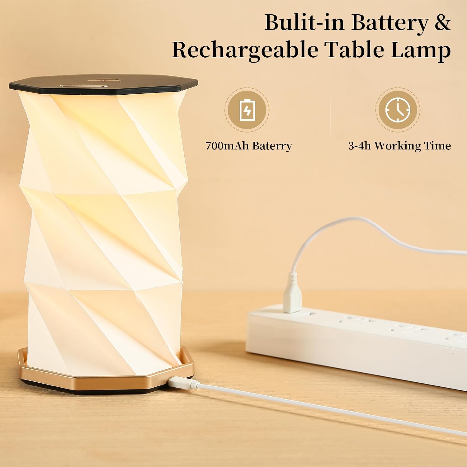 Foldable Rechargeable Touch Dimmable Lamp