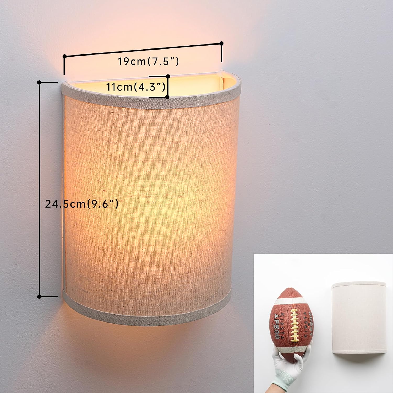 Vintage Industrial Linen Wall Sconce