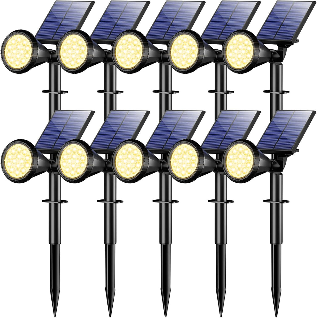 10 Pack Solar Waterproof Landscape Spotlights