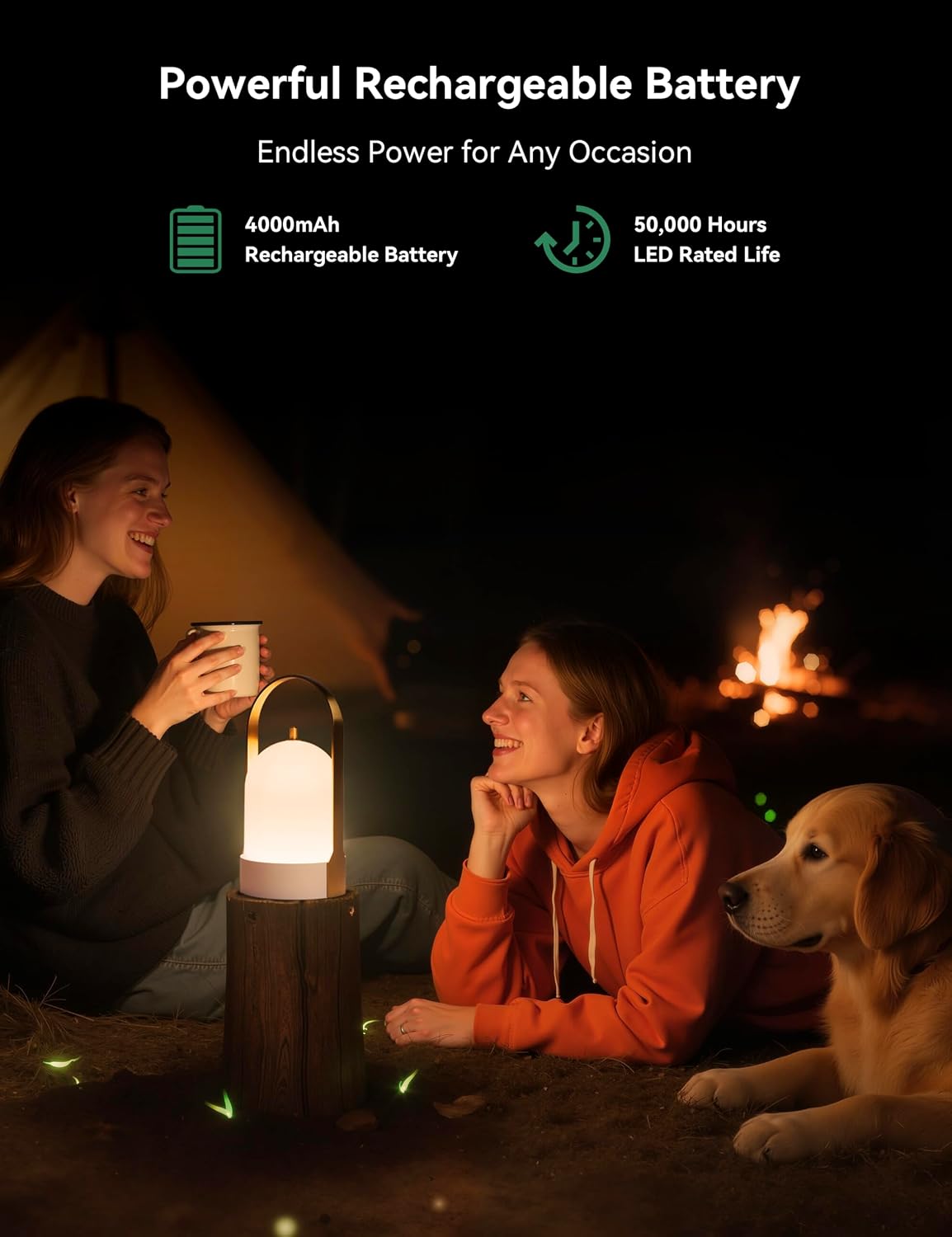 Waterproof Touch Dimmable Rechargeable Lantern