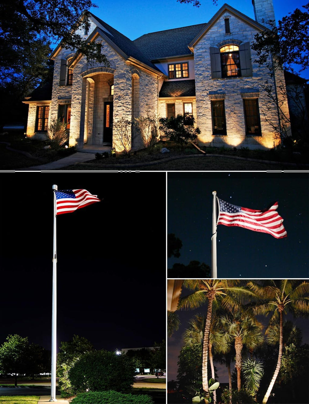 2 Pack Plug-In Metal Stake LED Outdoor Landscape Spotlights