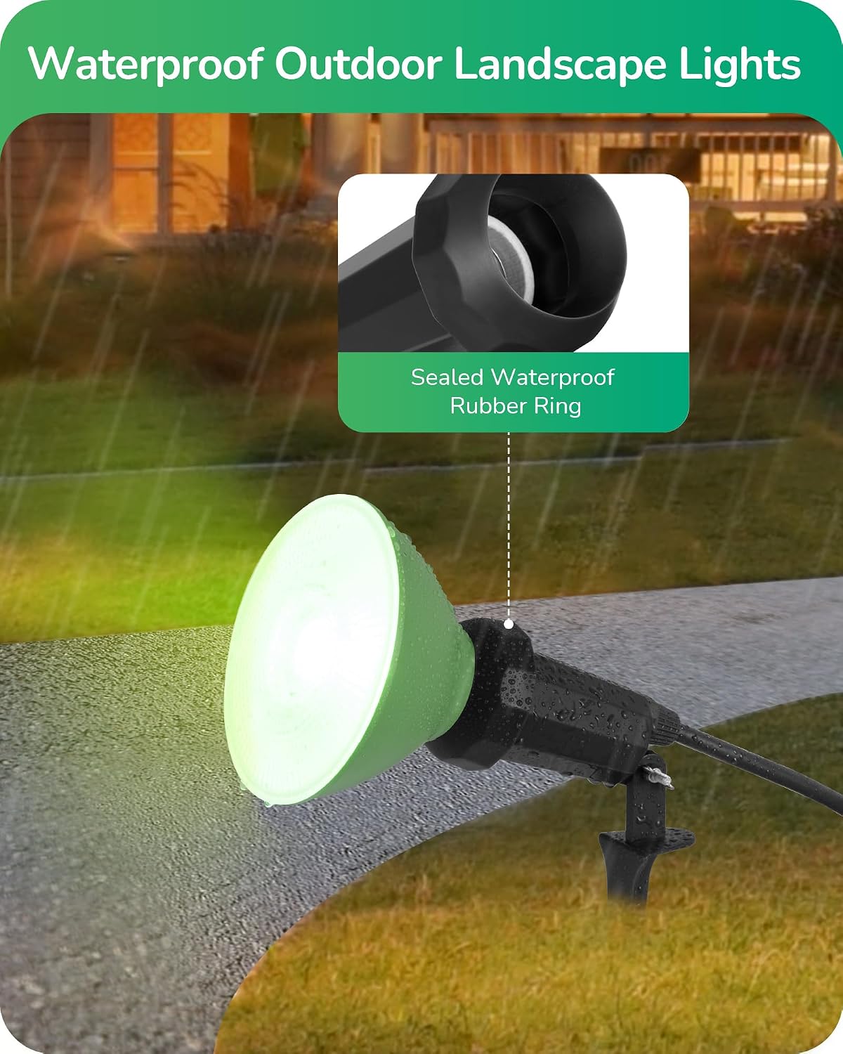 2 Pack Plug-In PAR38 Outdoor Spotlight Sockets