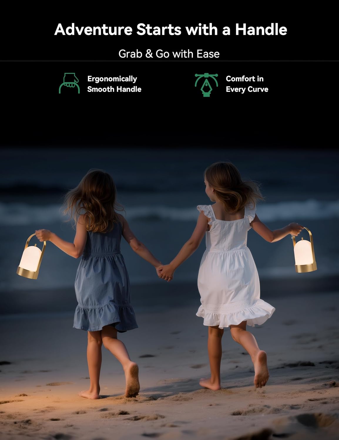 Gold Rechargeable Waterproof Table Lantern