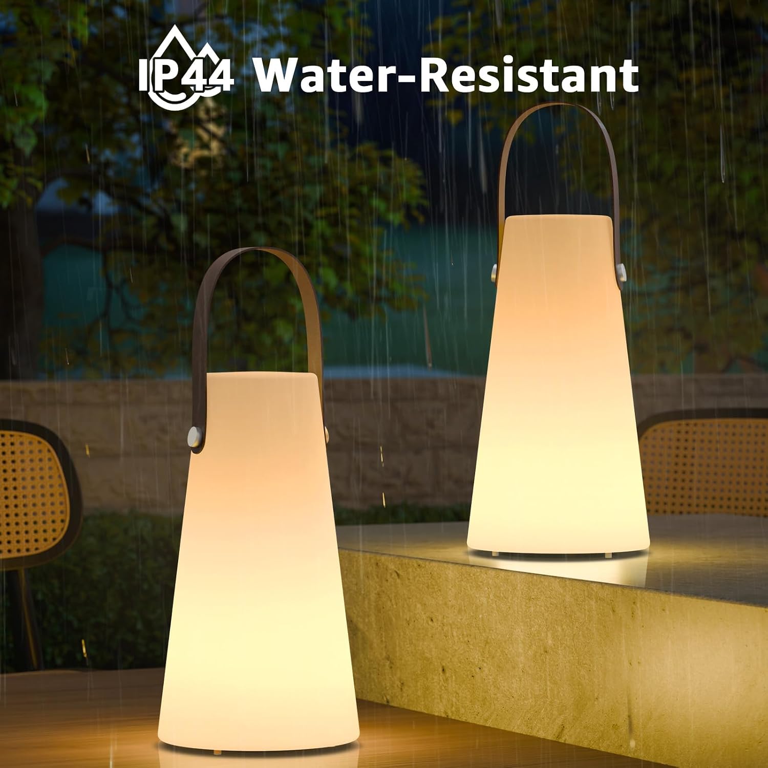 2 Pack RGB Waterproof Rechargeable Lanterns