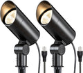 2 Pack Plug-In Metal Stake LED Outdoor Landscape Spotlights