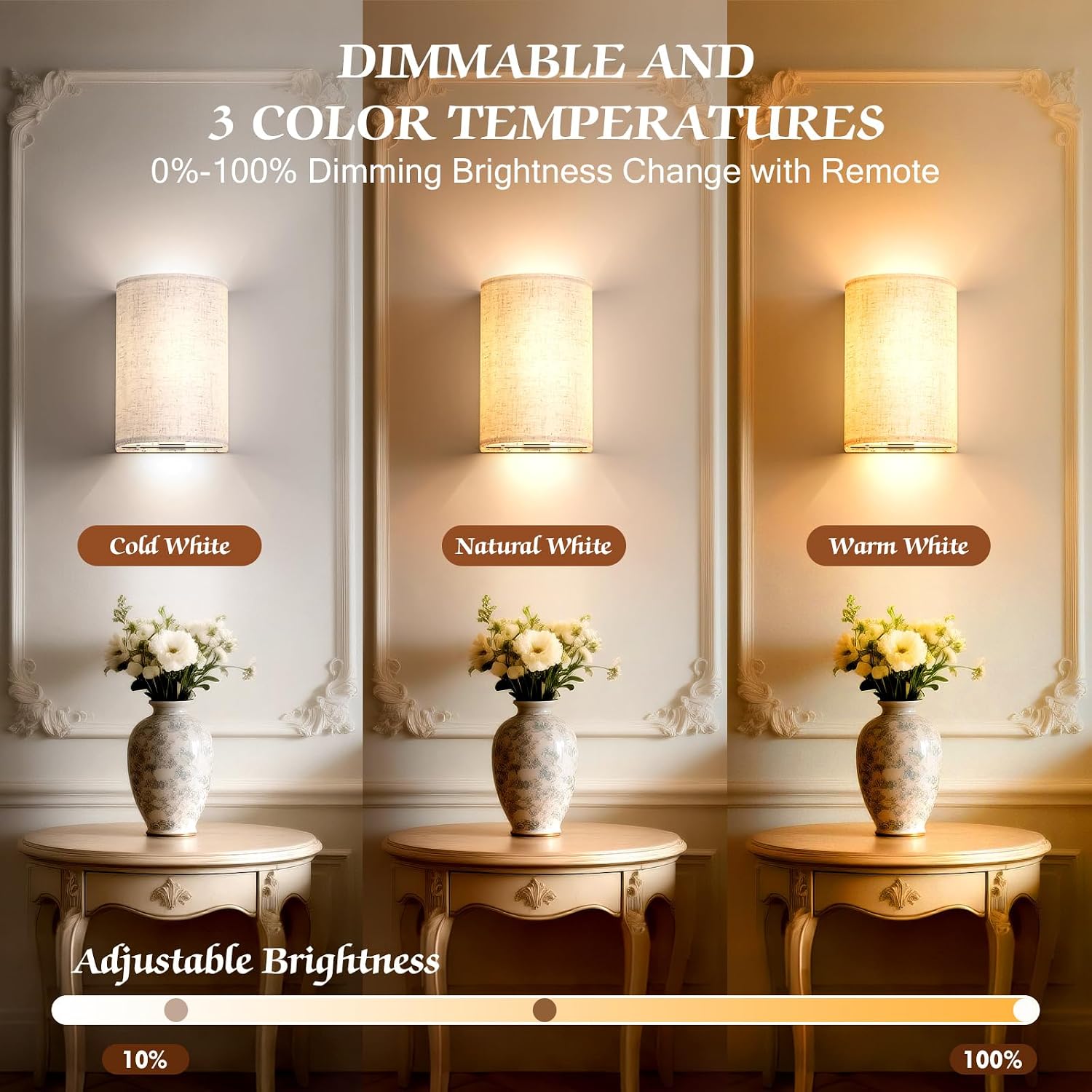 2 Rechargeable RGB Magnetic Battery Wall Sconces