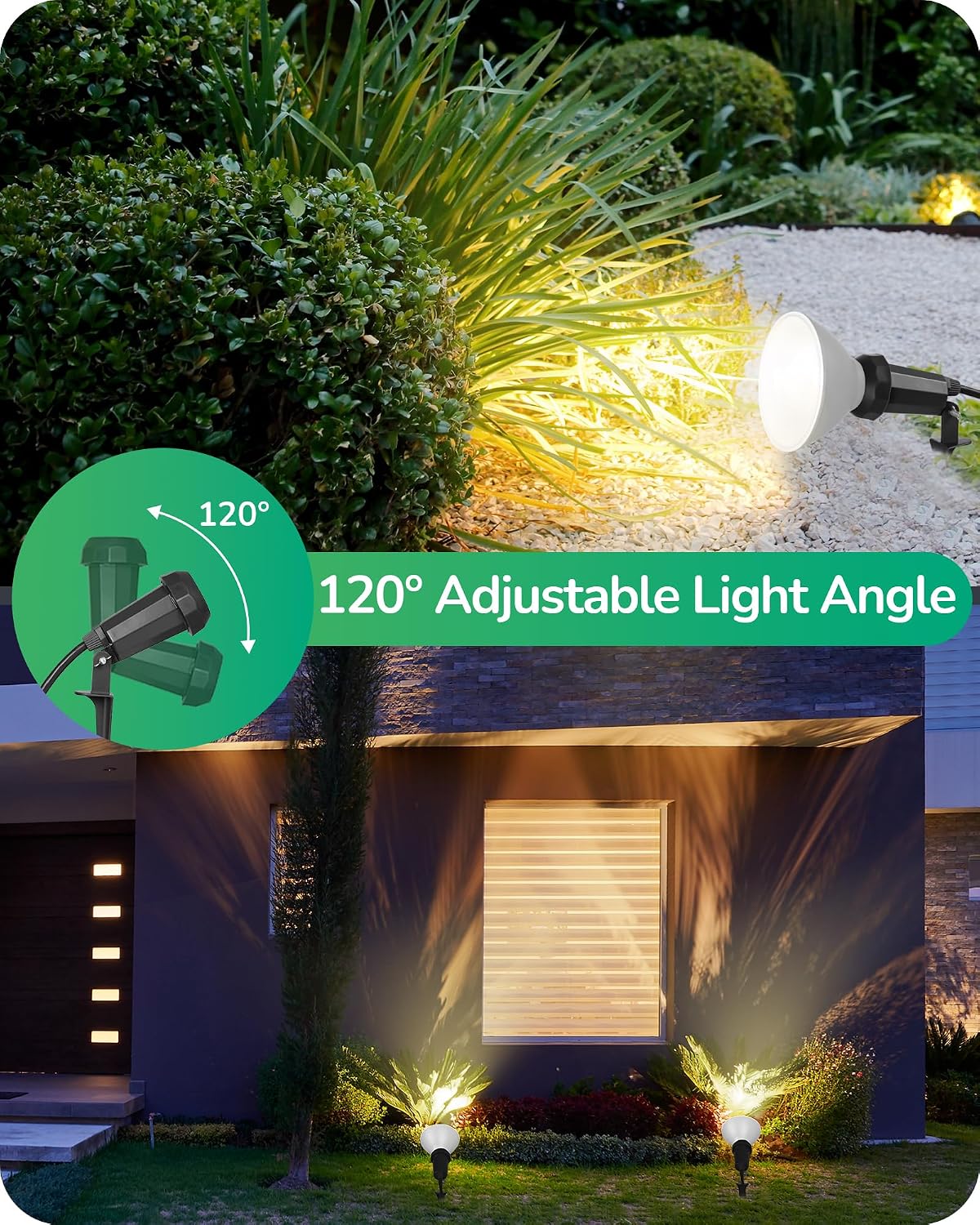 2 Pack Plug-In PAR38 Outdoor Spotlight Sockets
