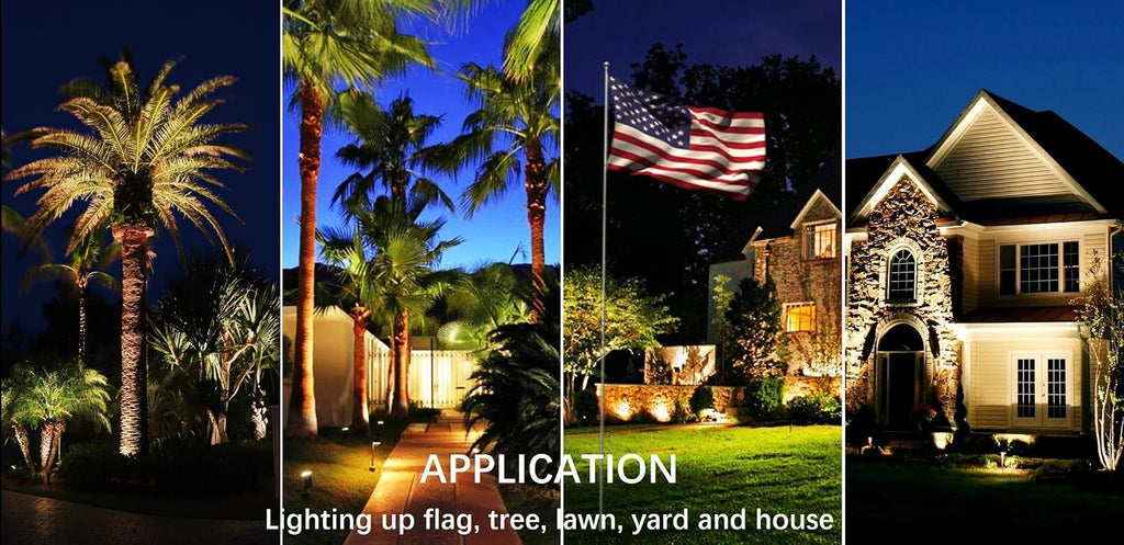 Plug-In LED Flagpole Landscape Spotlight
