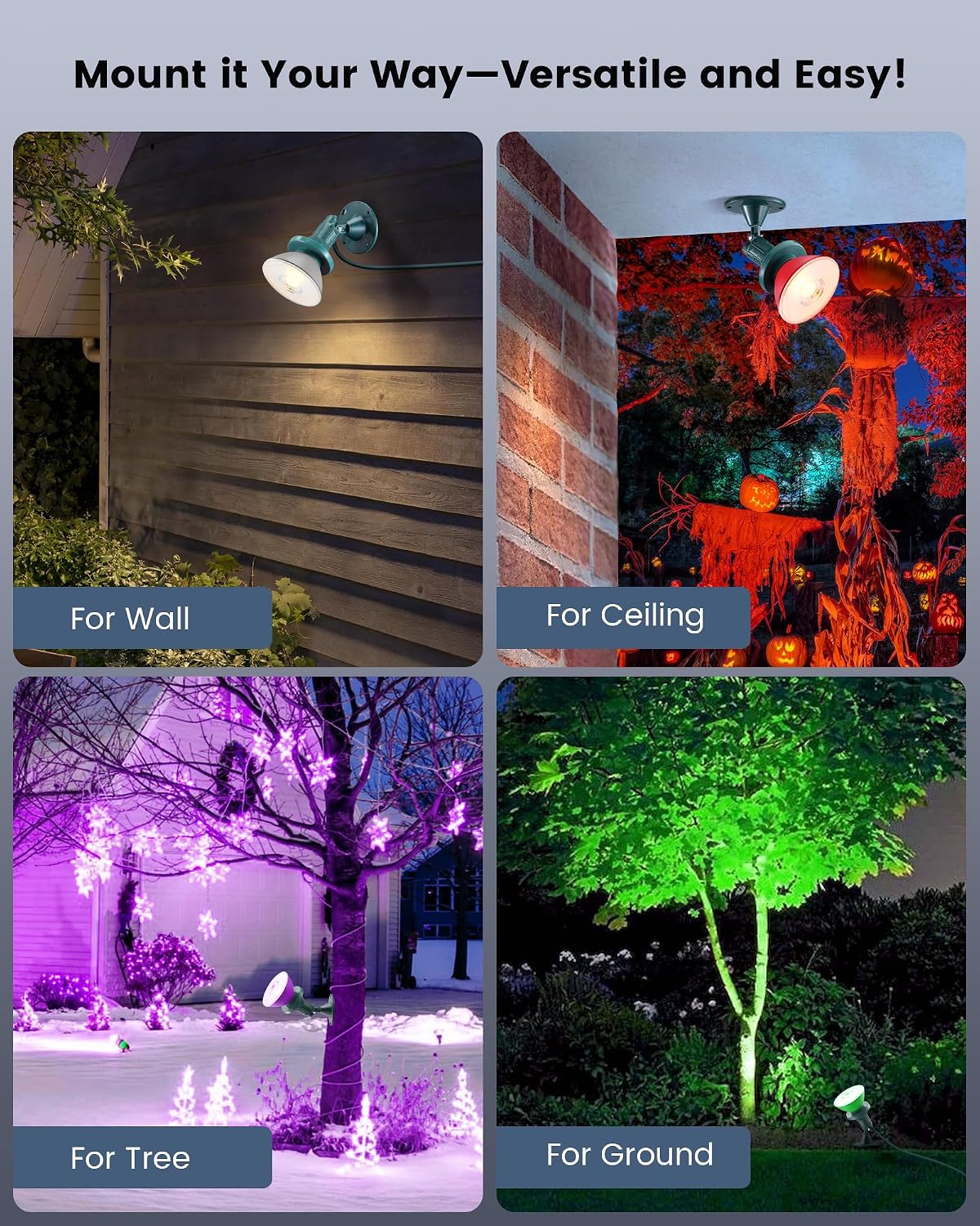 2 Pack Plug-In PAR38 Outdoor Spotlight Holders