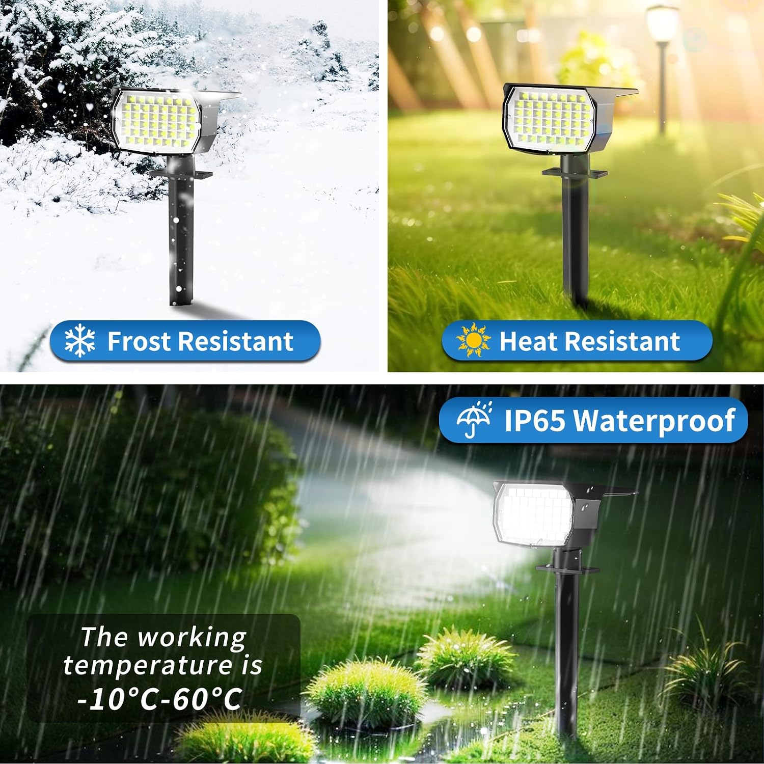 10 Pack Solar Waterproof Landscape Spotlights
