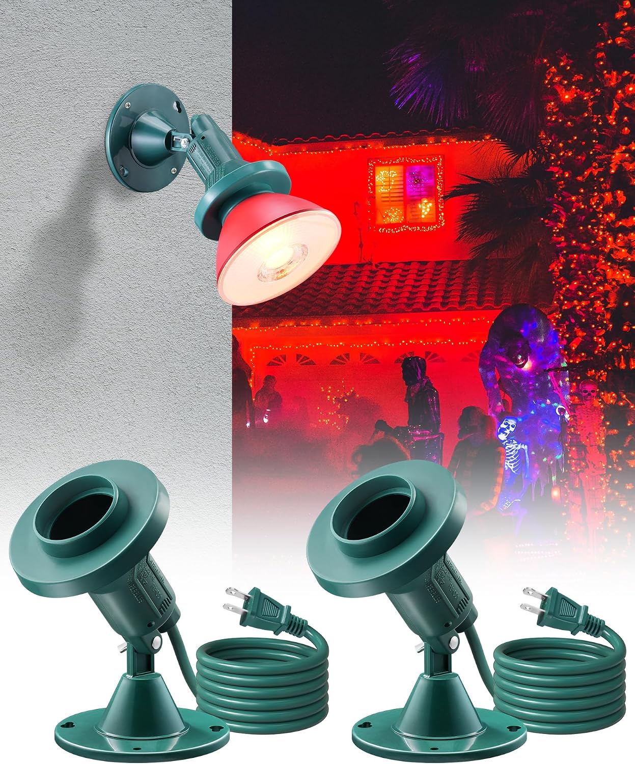 2 Pack Plug-In PAR38 Outdoor Spotlight Holders