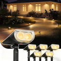 6 Pack Solar Dusk To Dawn Landscape Spotlights
